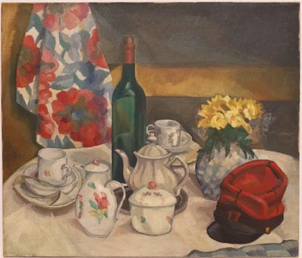 Otto NÜCKEL (1888 - 1956). Still Life with a Cap. 