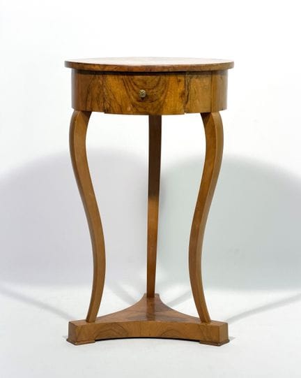 Table basse ronde Biedermeier. Environ 81,5 cm x 4