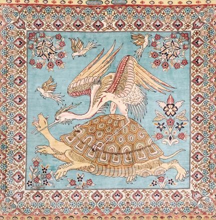 Tapisserie de soie. Très bien. Turquie. Environ 83