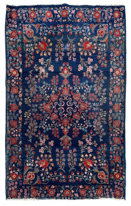Keshan. Environ 150 cm x 103 cm. Vers 1900. Tapis 