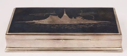 Caja de cigarrillos. Plata 925. Siam. Peso total a