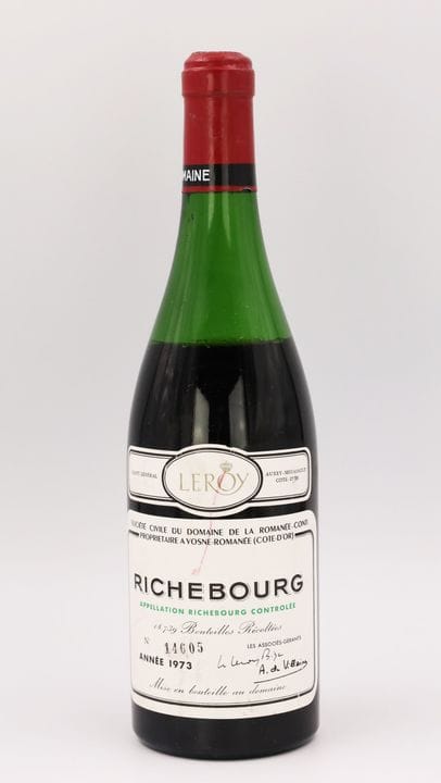 1 bouteille de vin rouge. 1973. Domaine de la Roma