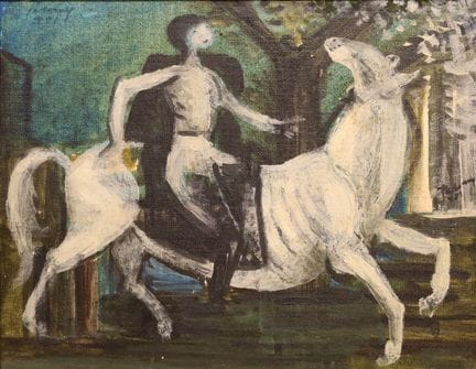 Elemer POLONY (1911 - 1991). Woman on a Gray Horse