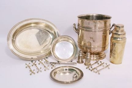 CHRISTOFLE. Set da 15 pezzi. Secchiello per champa
