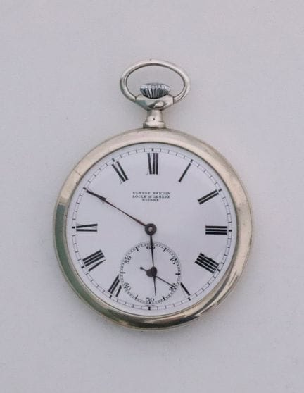 ULYSSE NARDIN. Orologio da tasca. Argento 900. Pes