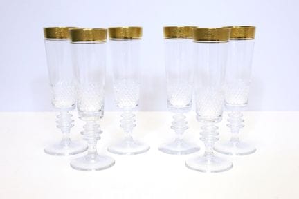 THERESIENTHAL. 6 bicchieri da champagne. "Mintonbo
