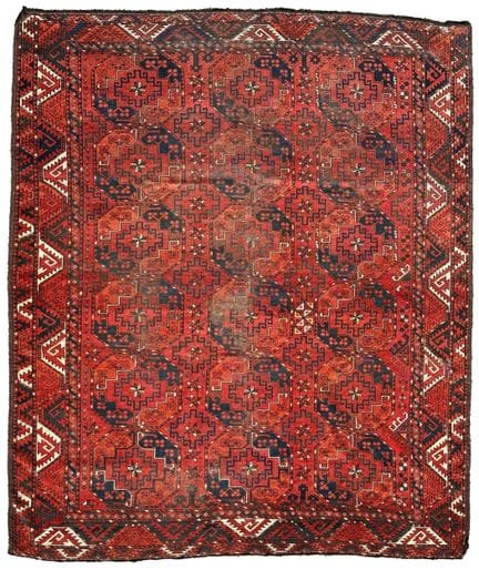 Tappeto tribale Ersari. Turkestan. Circa 243 cm x 