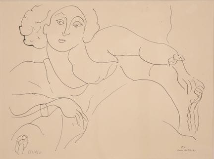 Henri MATISSE (1869 - 1954). "Femme - C7". Dimensi