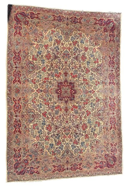 Kirman Laver. Environ 419 cm x 302 cm. Vers 1900. 