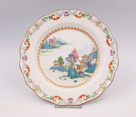 MEISSEN. Piatto. Porcellana da esportazione. Motiv