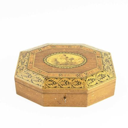 SCATOLA OTTAGONALE PER INCHIOSTRO E STRUMENTI DA S
