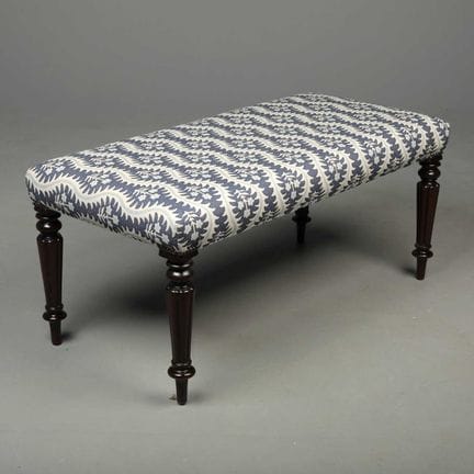 PART VICTORIAN MAHOGANY STOOL
blue and white patte