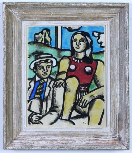 FERNAND LEGER LES AMOUREUX
iniziali incise sulla l