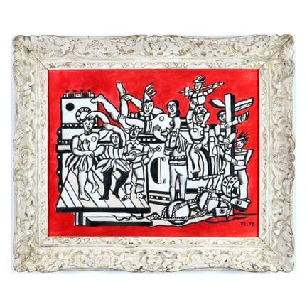 FERNAND LEGER GRANDE PARADE SUR FOND ROUGE
Inizial