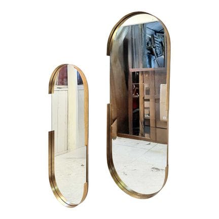 PAIRE DE MIROIRS MURAUX RECTANGULAIRES À CADRES DO