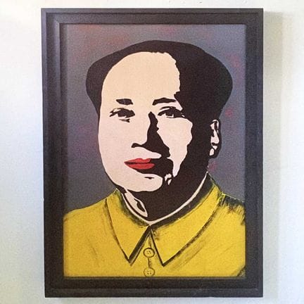 FOTO DEL PRESIDENTE MAO IN UNA CORNICE NERA
127 cm