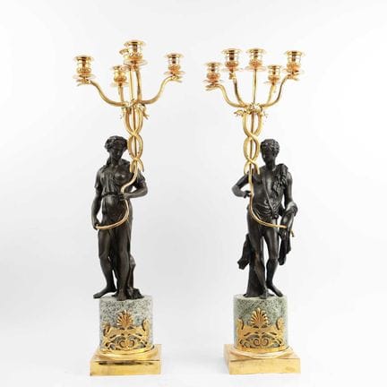 CANDELABRI IN STILE IMPERIALE, SET DA 2
Altezza ci