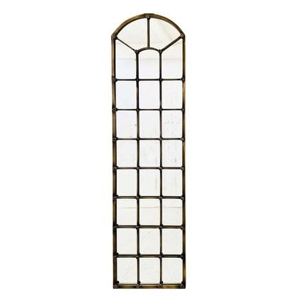 MIROIR ARCHITECTURAL SUR PIED AVEC CADRE EN MÉTAL 