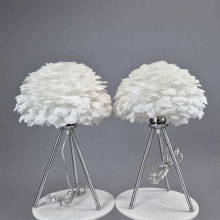 LAMPES DE TABLE « FEATHER CLOUD », PAIRE
65 cm de 