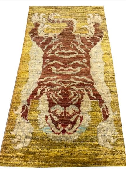 TAPPETO TIBETANO CON MOTIVO DELLA TIGRE
185 cm x 9