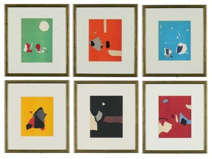 NICOLAS DE STAEL SERIE DI SEI OPERE ASTRAZIONISTIC