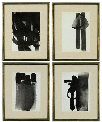 AFTER PIERRE SOULAGES ENCRES
serie di quattro lito