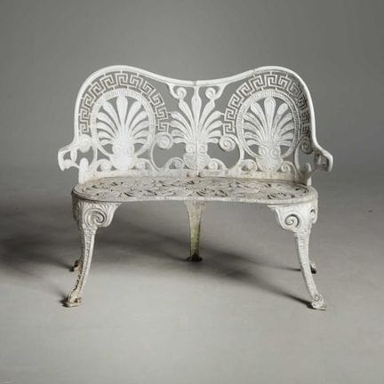 PANCHINA DA GIARDINO IN METALLO BIANCO
85 cm (A) x