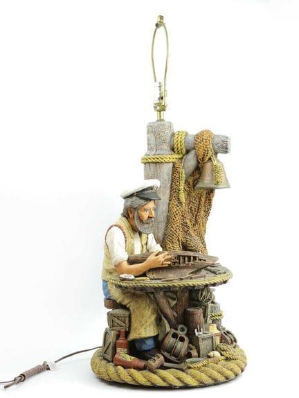 LAMPADA DA TAVOLO NAUTICA IN GESSO "APSIT BROTHERS