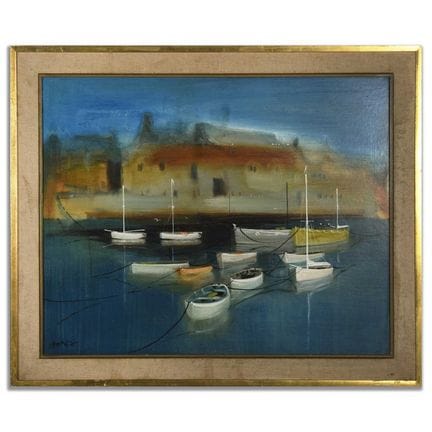 LES JASON SPENCE (n. 1934) BARCHE IN UN PORTO
olio