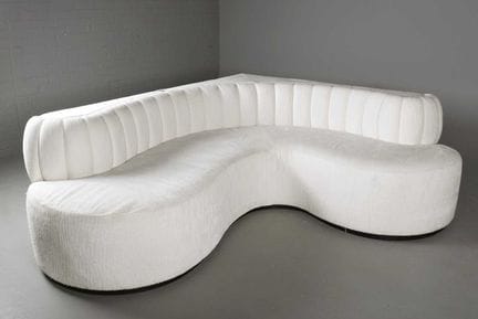 ART DECO INSPIRED CORNER SOFA
ribbed back design, 