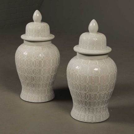 JARS DE TEMPLE (2)
une paire, céramique contempora