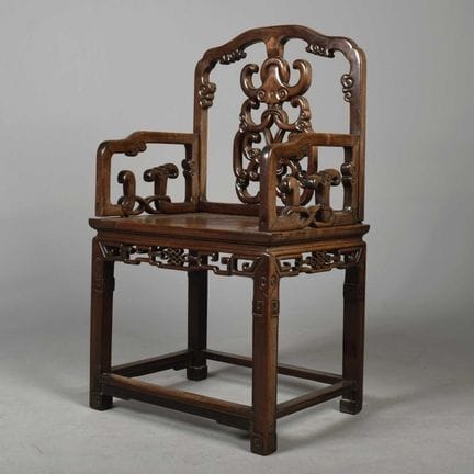 POLTRONA CINESE
XIX secolo, legno di padouk, 107 c