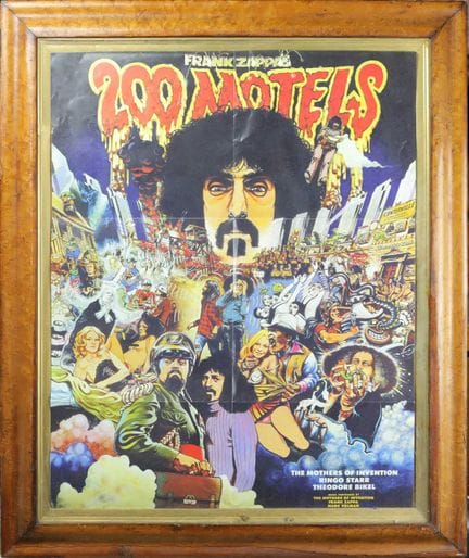 AFFICHE ORIGINALE DU FILM « 200 MOTELS », 1971 
Un