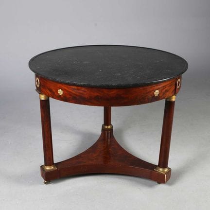FRENCH EMPIRE GUERIDON 
circa 1815, mahogany and b