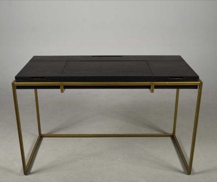 ARTICLE OSCURO DESK 
on gilt metal base, 78cm H x 