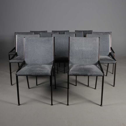 TOM FAULKNER BERLIN DINING CHAIRS, A SET OF 12 
ea