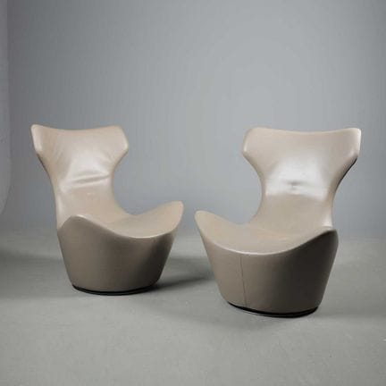 B&B ITALIA GRANDE PAPILIO ARMCHAIRS, A PAIR 
by Na