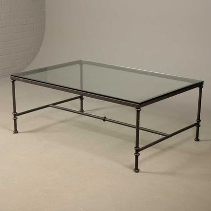 OKA POMPIDOU COFFEE TABLE 
glass top on metal base