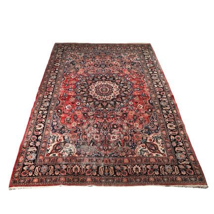 ANTIQUE SAROUK CARPET 
with a central medallion, a