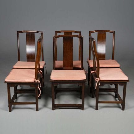 DINING CHAIRS, A SET OF SIX, CHINESE STYLE (6) 
wi