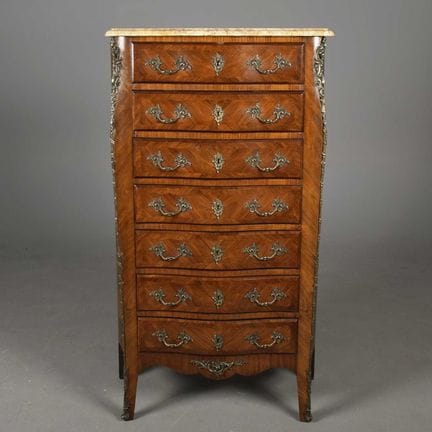 EARLY 20TH CENTURY FRENCH TULIPWOOD SEMAINIER 
gil