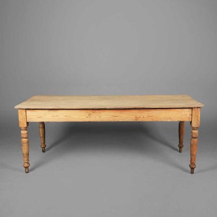 FARMHOUSE TABLE 
late Victorian scrubbed pine with