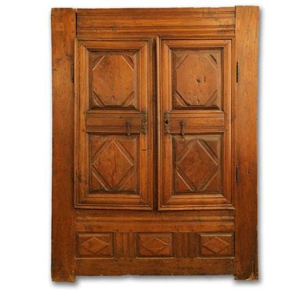 ARMOIRE, FRENCH 18th CENTURY 
with a pair of carve