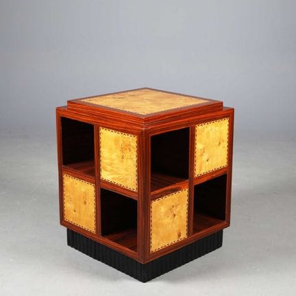 ART DECO STYLE BOOKCASE/SIDE TABLE 
74cm H x 60cm 
