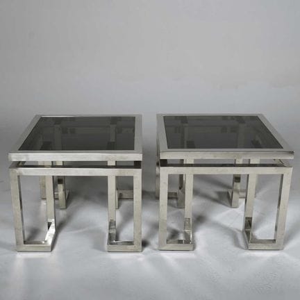 EICHHOLTZ PALMER SIDE TABLES, A PAIR 
each 55cm x 
