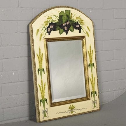 WALL MIRROR 
painted in a harvest theme, 74cm x 52
