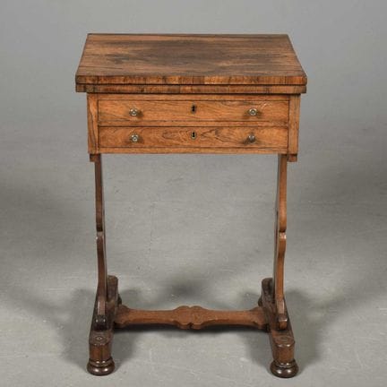 REGENCY ROSEWOOD WORK/WRITING TABLE 
circa 1820, w