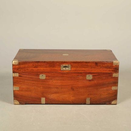 TRUNK 
19th century camphorwood and brass bound wi