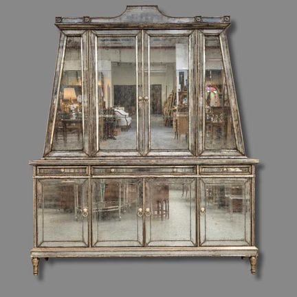 VENETIAN DESIGN MIRRORED CABINET OF LARGE PROPORTI