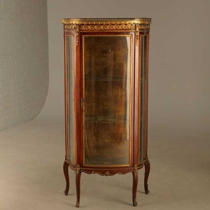 CIRCA 1900 FRENCH VITRINE 
mahogany and gilt metal